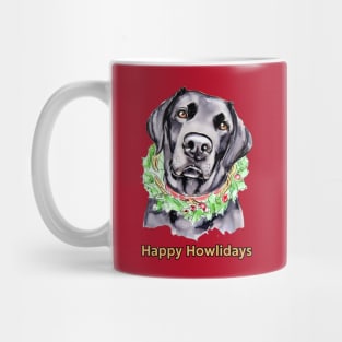 Happy Howlidays Black Labrador Retriever Mug